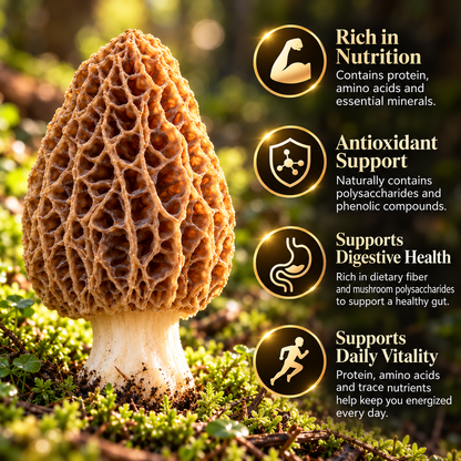 Picked, Rich & Aromatic-Hugh Himalayan Wild Morel Mushrooms-SE
