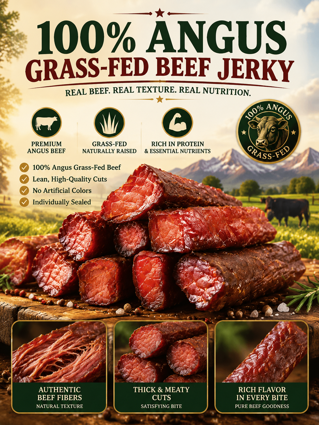 From Pasture to Plate: Pure 100% Grass-Fed Excellence.-Sherry