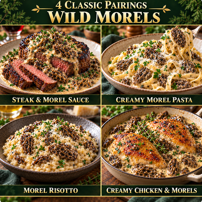Picked, Rich & Aromatic-Hugh Himalayan Wild Morel Mushrooms-SE