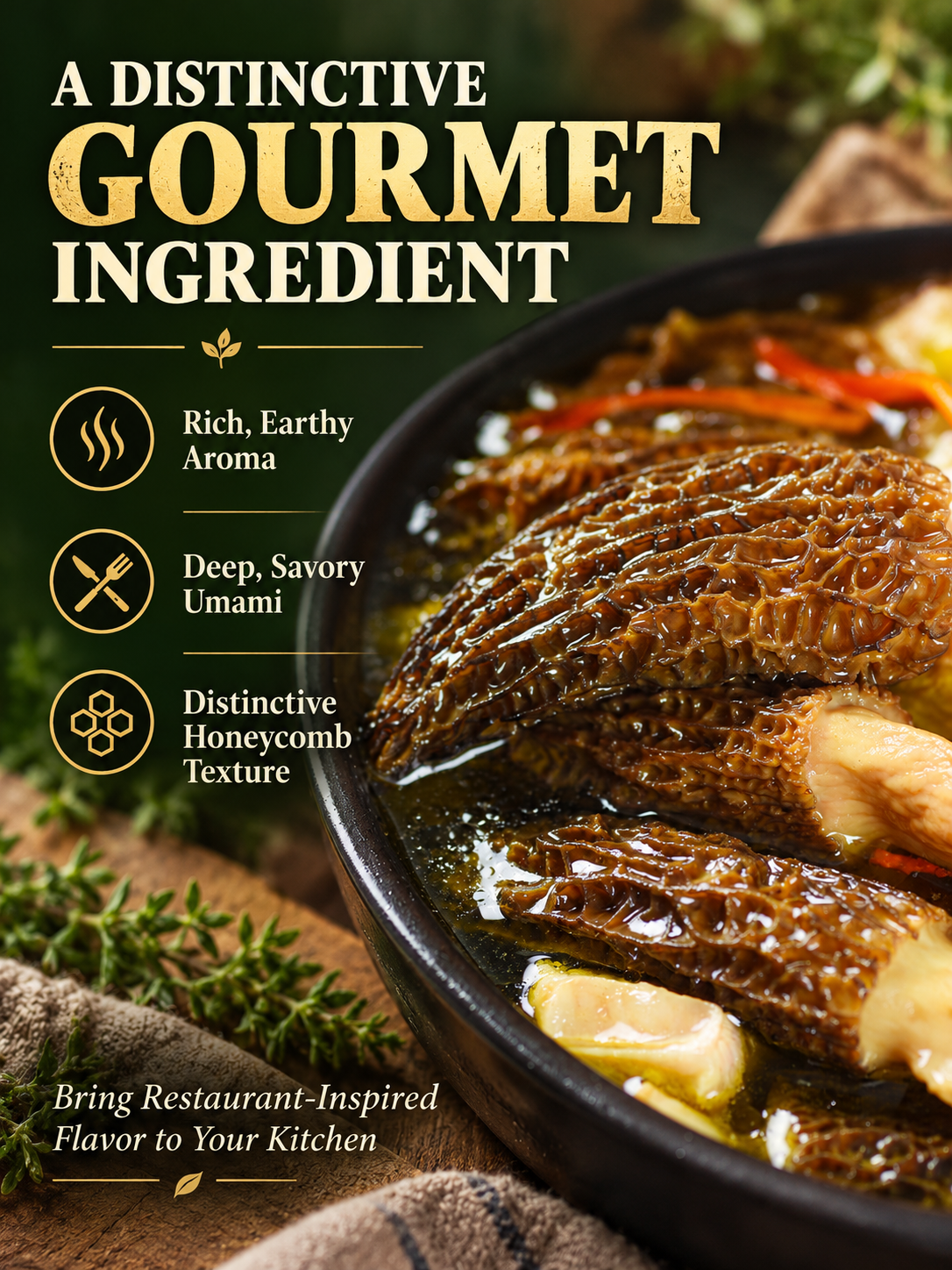 100% Premium Himalayan Wild Morel Mushrooms-Sherry