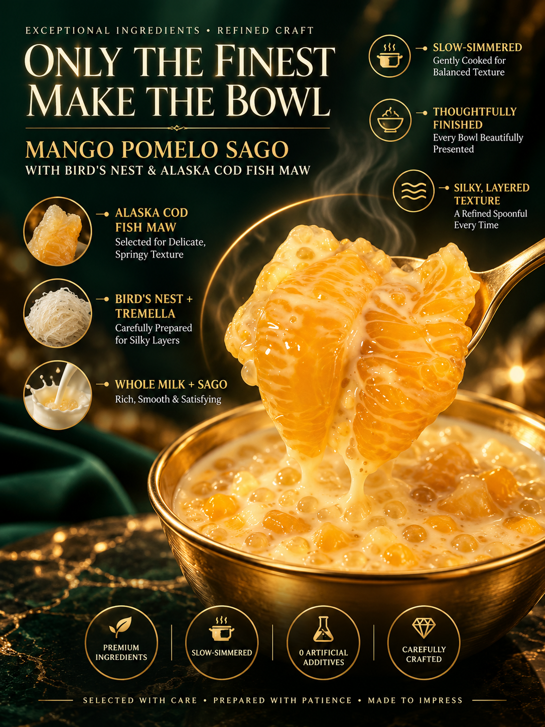 Mango Pomelo Sago with Bird’s Nest & Fish Maw | Nourish Body & Mind. Renew Your Vitality-Leon